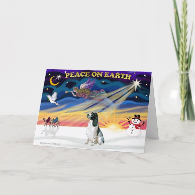 Cartão De Festividades XmasSunrise-EngSpringer-bw (Frente)