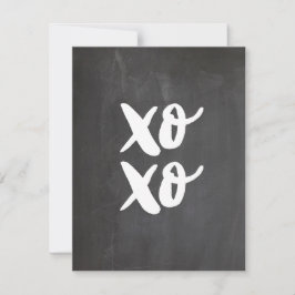Cartão De Festividades XO XO Abraços e beijos de dia de os namorados. Qua