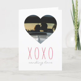Cartão De Festividades XOXO Heart Frame Sending Love Dia de os namorados