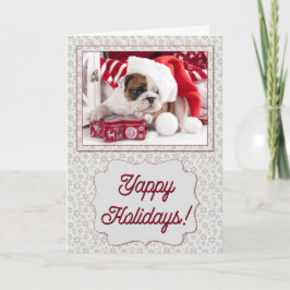 Cartão De Festividades Yappy Holiday Bulldog