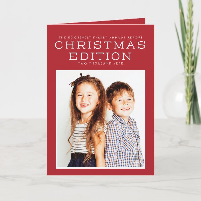 Cartão De Festividades Year In Review Christmas Card Infographic (Frente)