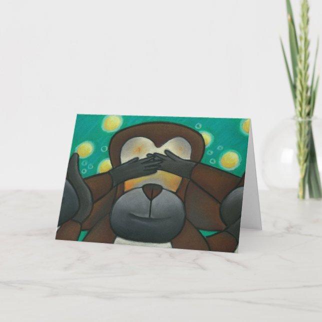 Cartão De Festividades Year of the Monkey Greeting Card (Frente)