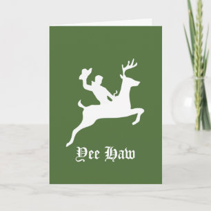 Cartão De Festividades Yee Haw Natal