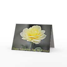 Yellow Rose of Friendship Valentine Card