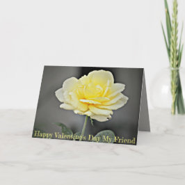 Cartão De Festividades Yellow Rose of Friendship Valentine Card