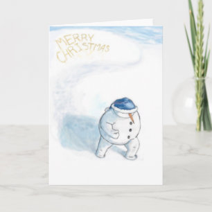 Cartão De Festividades Yellowsnow Snowman