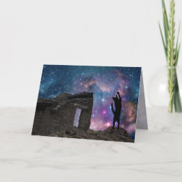 Cartão De Festividades Yeshua's Cat: Nazareth Night Sky