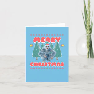 Cartão De Festividades Yeti Engraçado - Feliz Natal