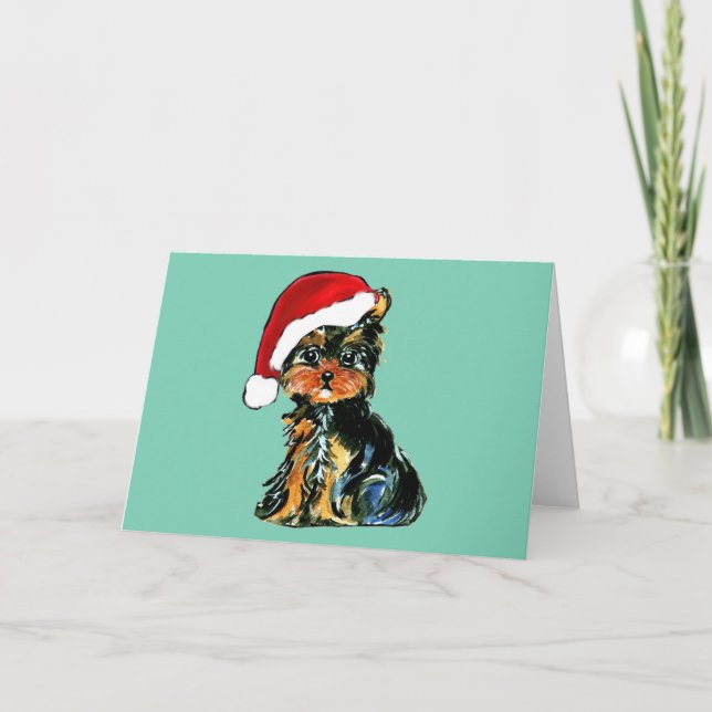 CARTÃO DE FESTIVIDADES YORKSHIRE TERRIER (Frente)