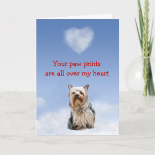 Cartão De Festividades Yorkshire Terrier Puppy Love Card