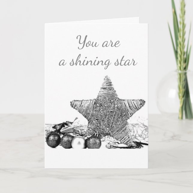 CARTÃO DE FESTIVIDADES **YOU ARE MY SHINING STAR** AT CHRISTMAS (Frente)