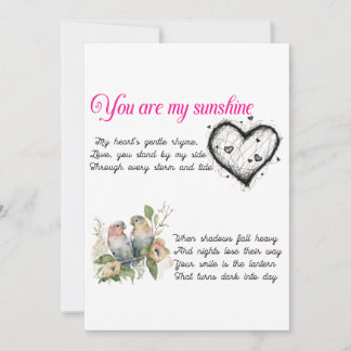 Cartão De Festividades You are my Sunshine greetings card 