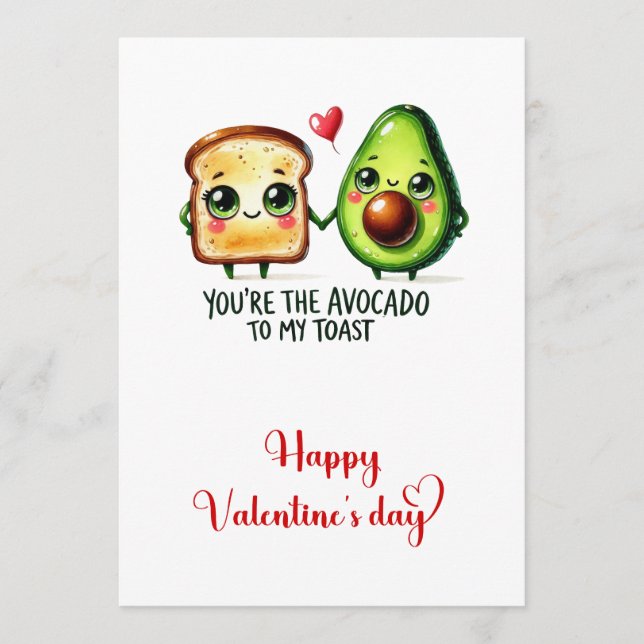 Cartão De Festividades You are the avocado to my toast funny fruits (Frente)