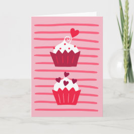 Cartão De Festividades You are the Cupcake of My Heart Valentine's Day