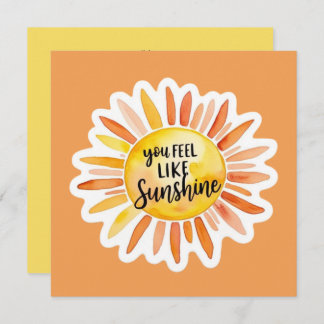 Cartão De Festividades You Feel Like Sunshine Personalized Card