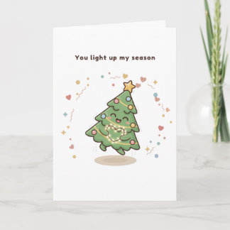 Cartão De Festividades You Light Up My Season Puchi Dōshi Christmas card
