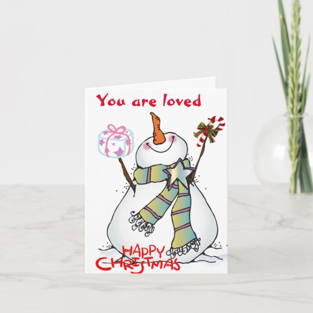 CARTÃO DE FESTIVIDADES YOU MAKE ME ****A HAPPY CHRISTMAS"**** (Frente)