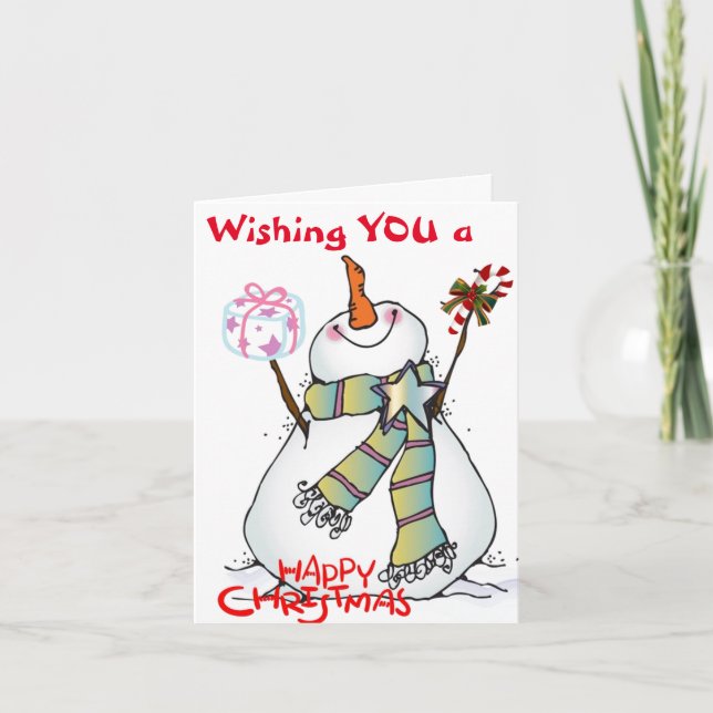 CARTÃO DE FESTIVIDADES YOU MAKE ME ****A HAPPY CHRISTMAS"**** (Frente)