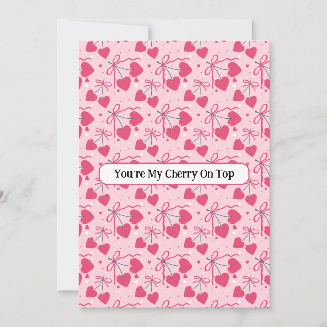 Cartão De Festividades You’re My Cherry On Top Greeting Card | Cute Cherr (Frente)