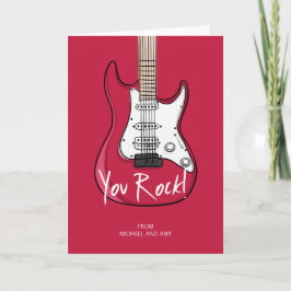 Cartão De Festividades You Rock Valentine's Day Greeting Card