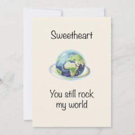 Cartão De Festividades You Still Rock My World Valentine Postcard