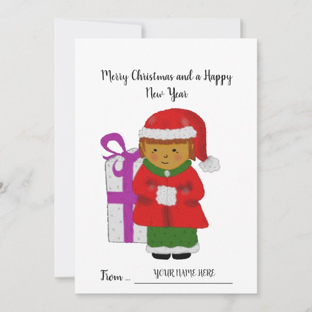 Cartão De Festividades Your own Christmas card (Frente)