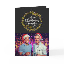 YOUR PHOTO Christmas Wishes greeting card