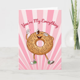 Cartão De Festividades You're My Everything Bagel Valentines Day Card