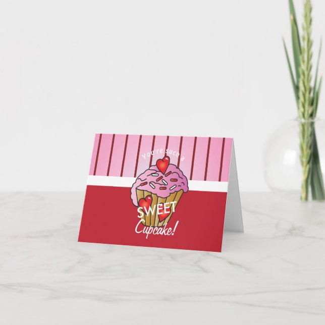 Cartão De Festividades You're Such a Sweet Cupcake -  Valentine (Frente)