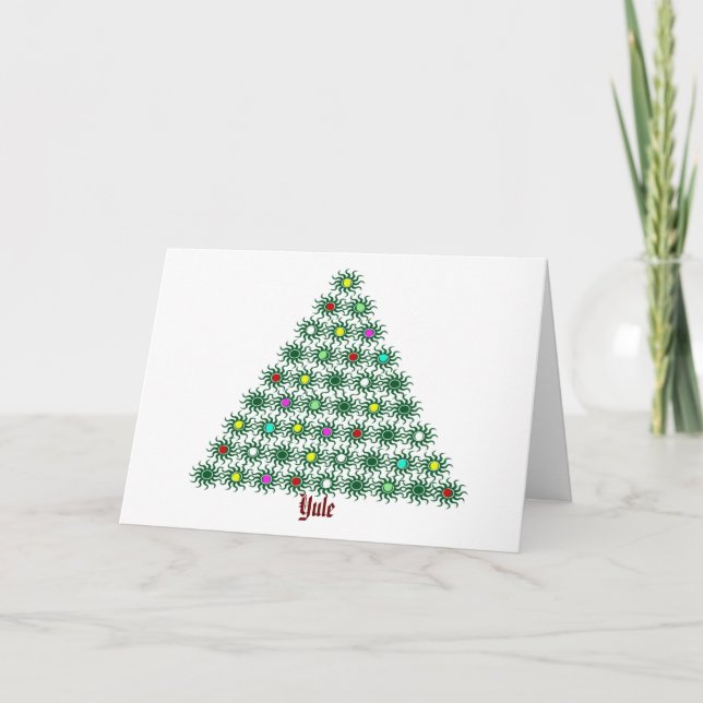 Cartão De Festividades Yule - Árvore Sol (Frente)