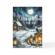 Yule Bessings Sob A Lua Solstício