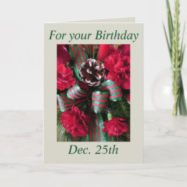 Cartão De Festividades Yule-Birthday Arrangement 1