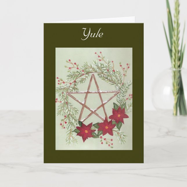 Cartão De Festividades Yule Blessing (Frente)