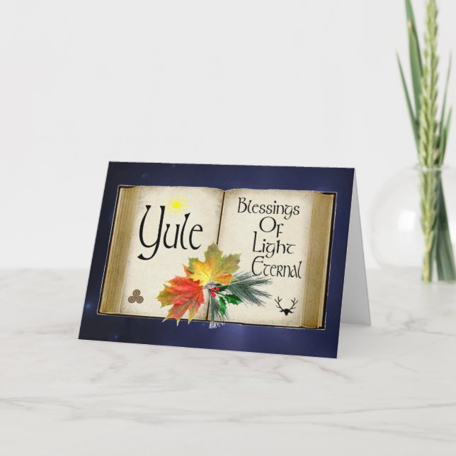 Cartão De Festividades Yule - Blessings Of Light Card (Frente)