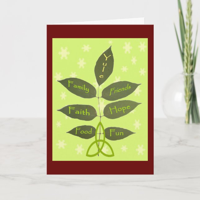 Cartão De Festividades Yule - Como a Cinza Cresce (Frente)