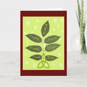 Cartão De Festividades Yule - Enquanto o Cinzeiro Cresce