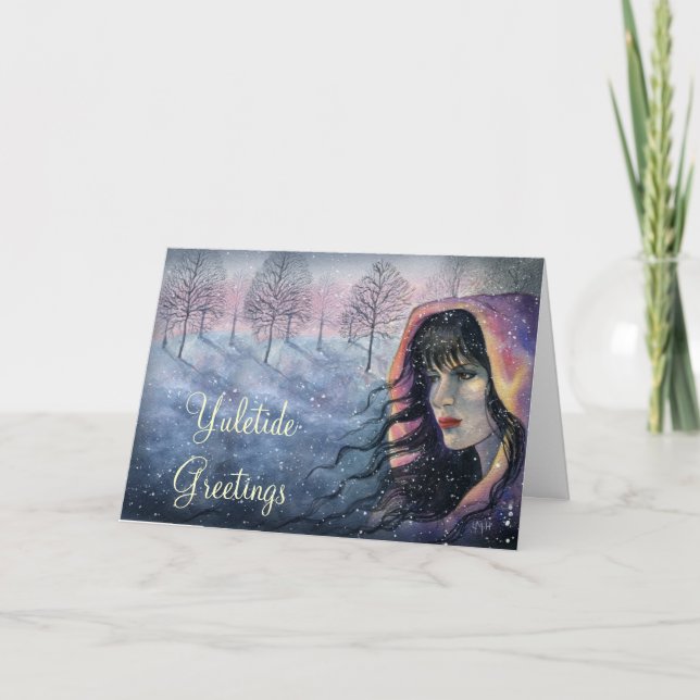 Cartão De Festividades Yule greeting Card (Frente)