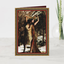 Cartão De Festividades Yule Holly Goddess