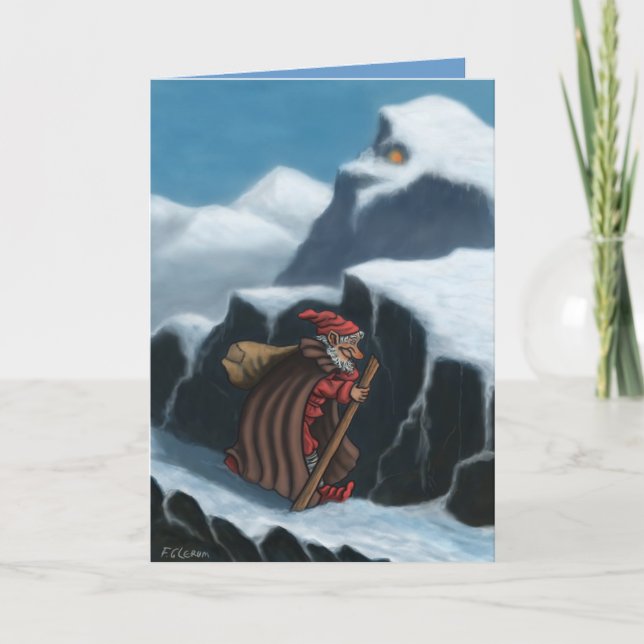 Cartão De Festividades yule lad mountains greeting card (Frente)