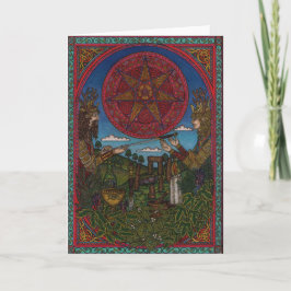 Cartão De Festividades Yule, O Rei Holly e o Rei Oak