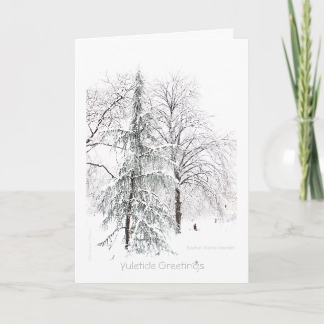 Cartão De Festividades Yuletide: Aproveite os prazeres das estações: (Frente)