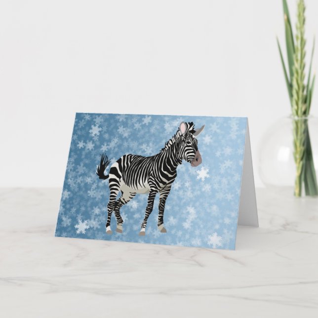 Cartão De Festividades zebra (Frente)