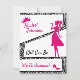 Cartão De Festividades Zebra Simples Você Será Minha Porta-Pontas