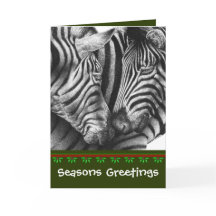 Zebras Chrismas Card