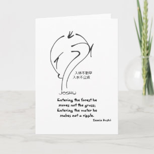 Cartão De Festividades Zen Sayings - ele se move não a grama