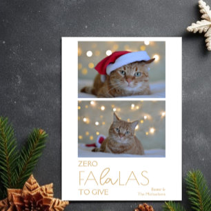 Cartão De Festividades Zero FaLaLas Para Dar Foto De Animal De Estimação