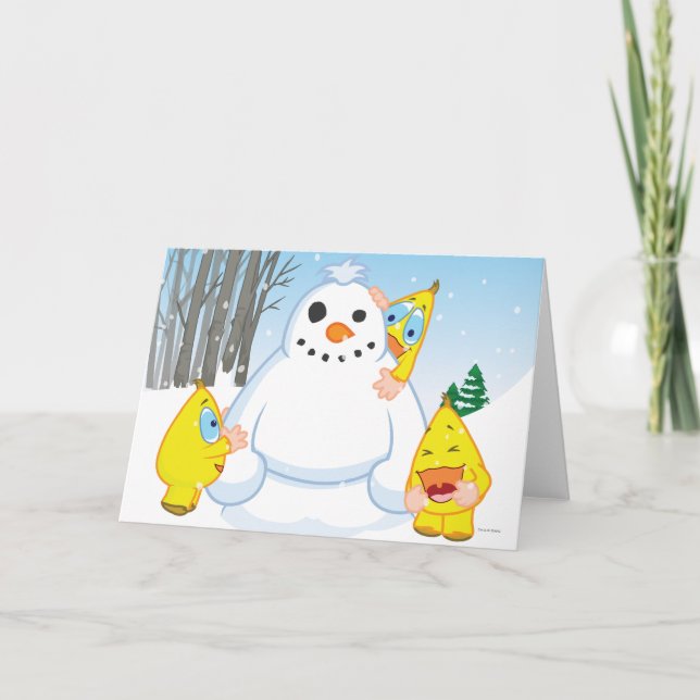 Cartão De Festividades Zingoz Snowman (Frente)