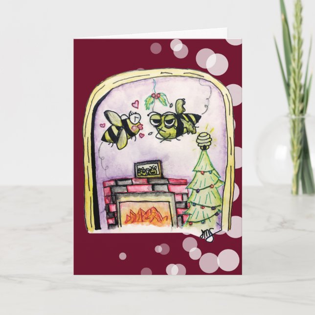 Cartão De Festividades Zombie Bee/Zom-BEE Holidays (Frente)