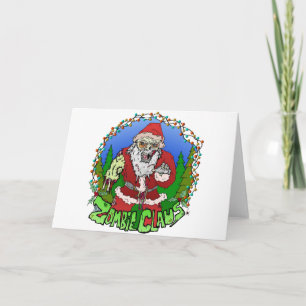 Cartão De Festividades Zombie Claus