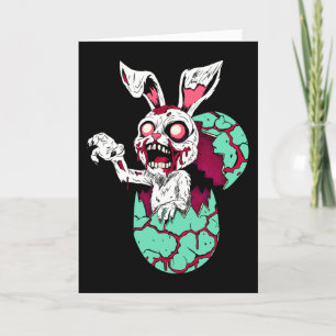 Cartão De Festividades Zombie Easter Bunny